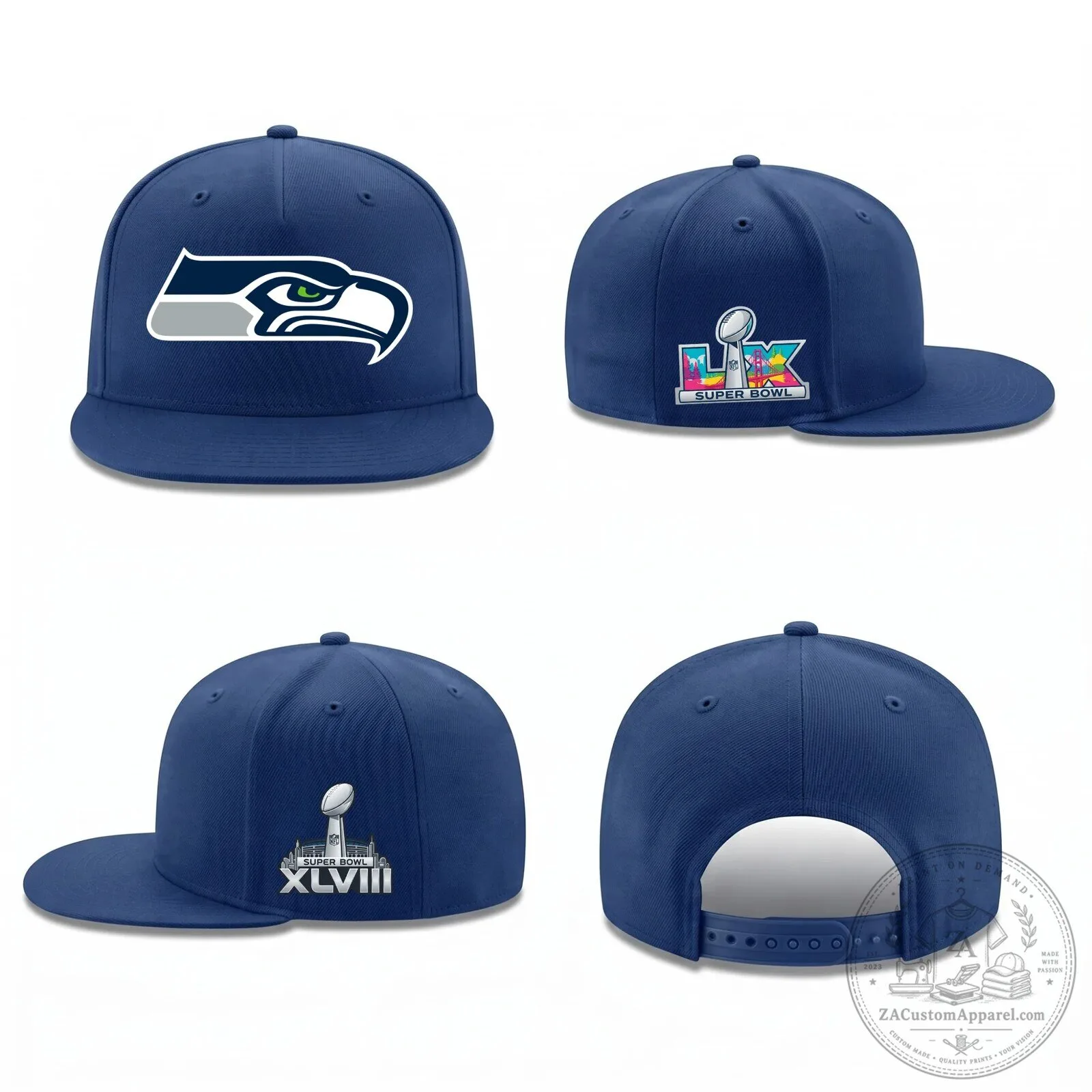 Seattle Seahawks Super Bowl Champions XLVIII Black Snapback Cap Hat 7 Seattle Seahawks Super Bowl Champions XLVIII Black Snapback Cap Hat