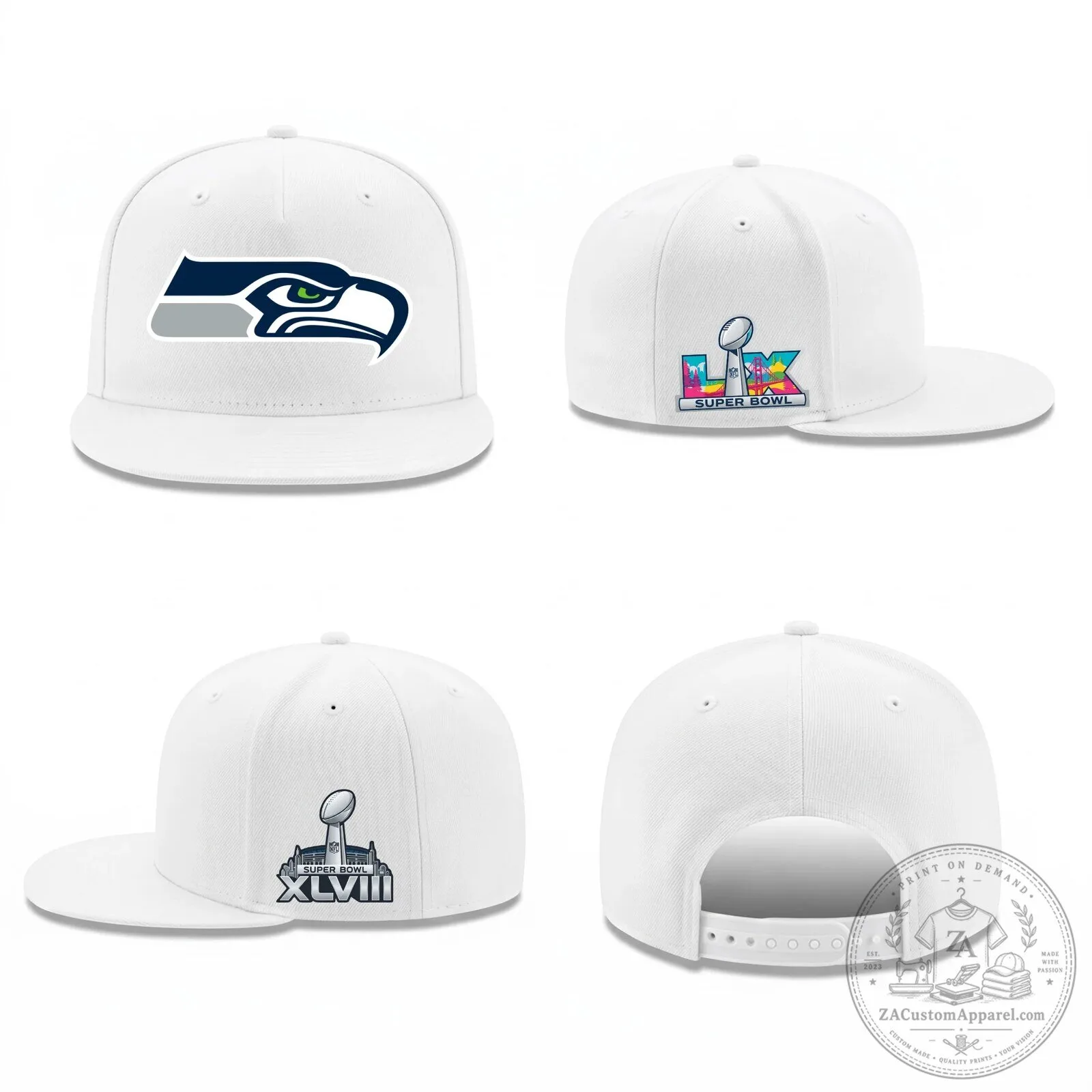 Seattle Seahawks Super Bowl Champions XLVIII Black Snapback Cap Hat 10 Seattle Seahawks Super Bowl Champions XLVIII Black Snapback Cap Hat