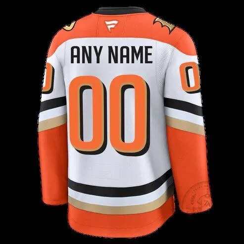 Anaheim Ducks Away Premium Custom Hockey Jersey for Men, Women, or Youth 3 Anaheim Ducks Away Premium Custom Hockey Jersey for Men, Women, or Youth