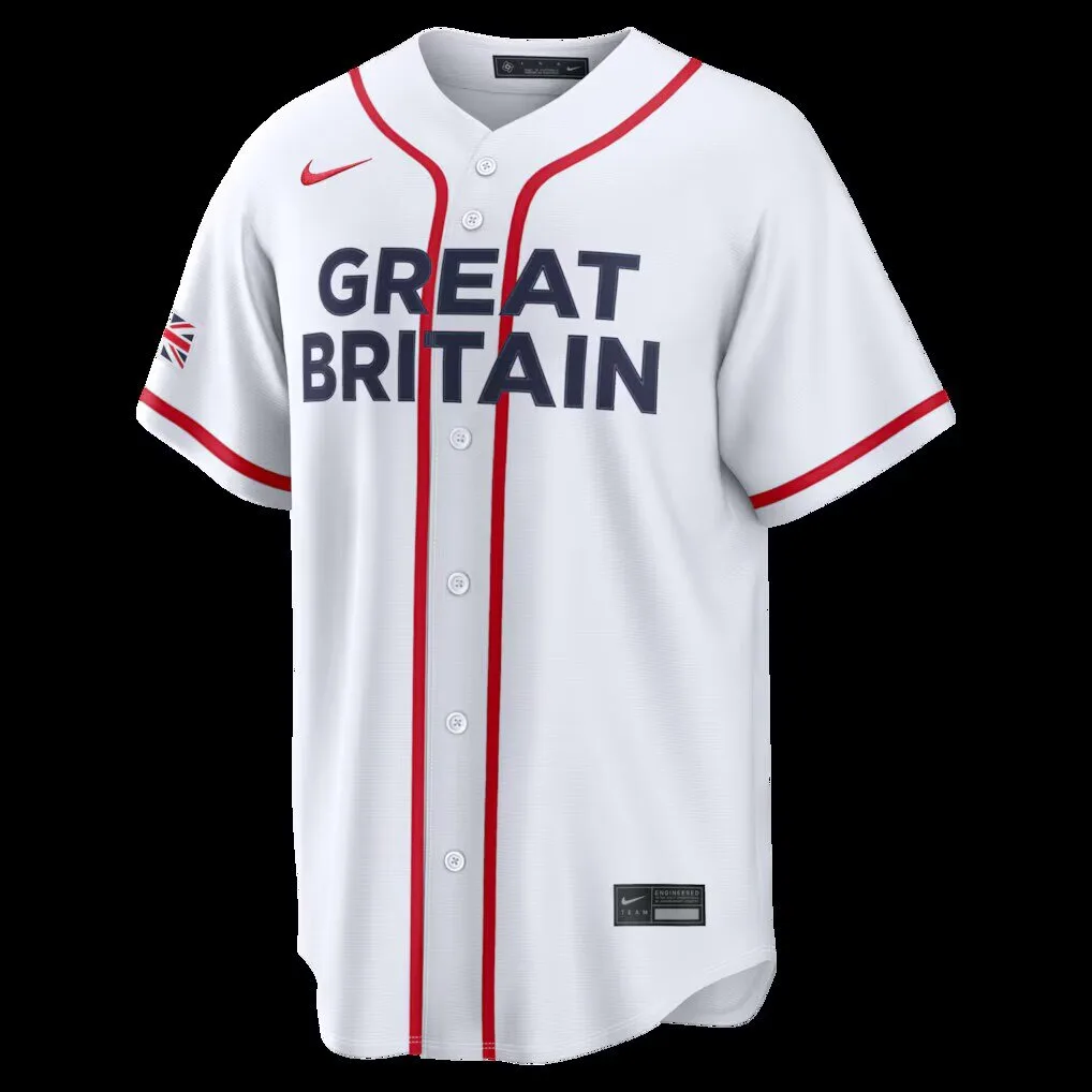 Great Britain National Team White 2026 World Baseball Classic Home Baseball Jersey