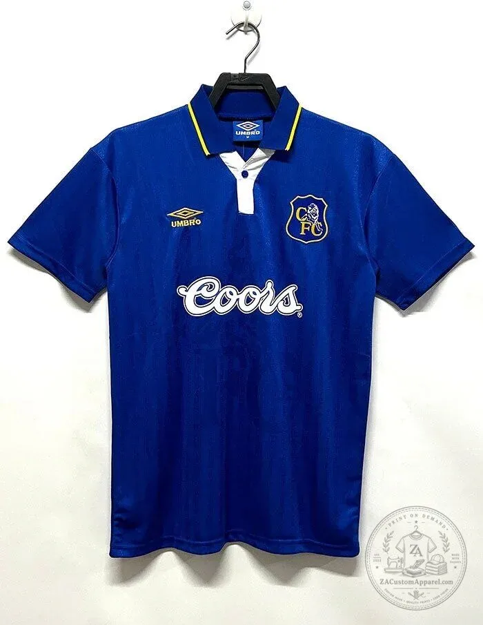 Chelsea Football Club 1995-1997 Home Retro Soccer Jersey with Coors Sponsor