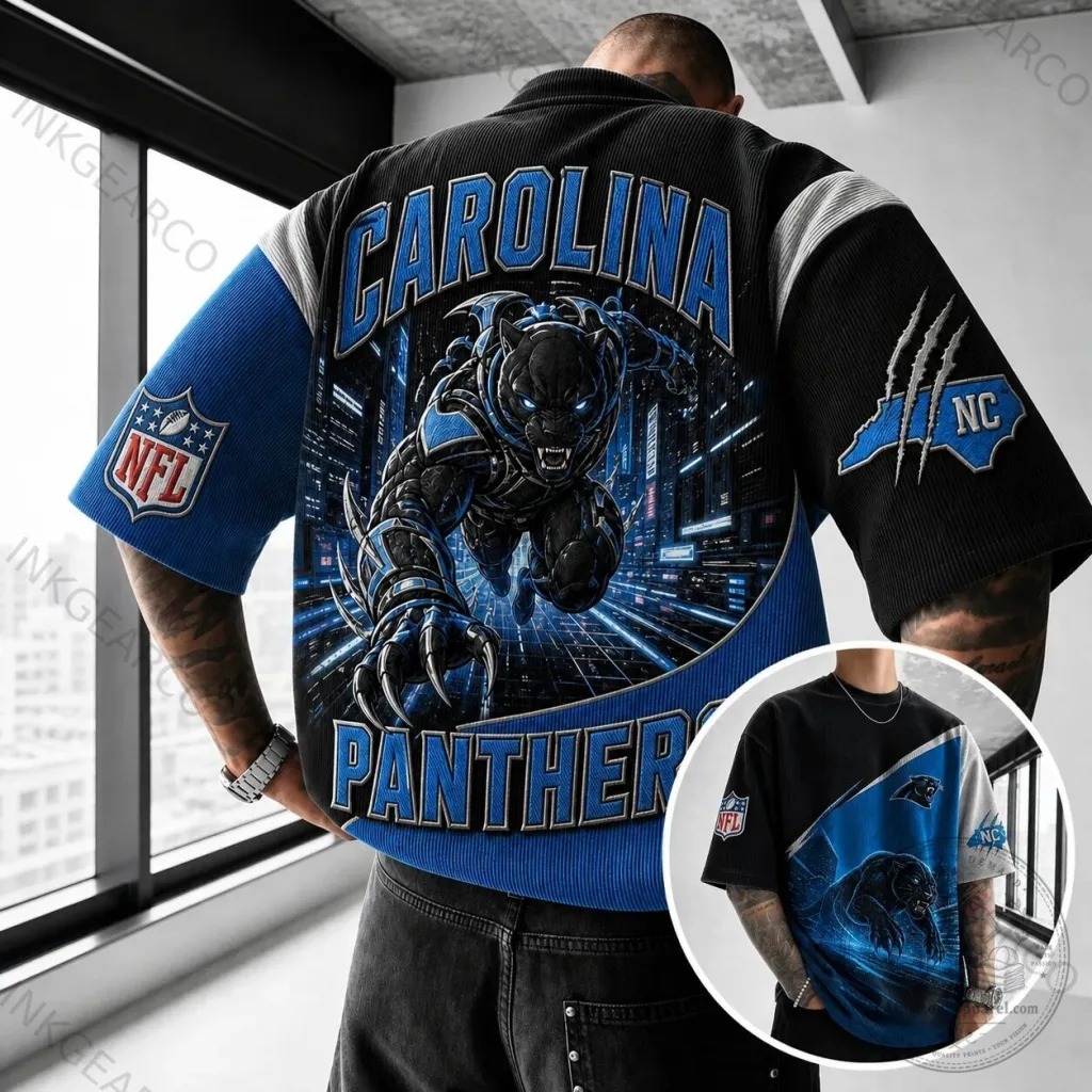 Carolina Panthers NFL Football Team Logo Hawaiian Shirt Carolina Panthers NFL Football Team Logo Hawaiian Shirt