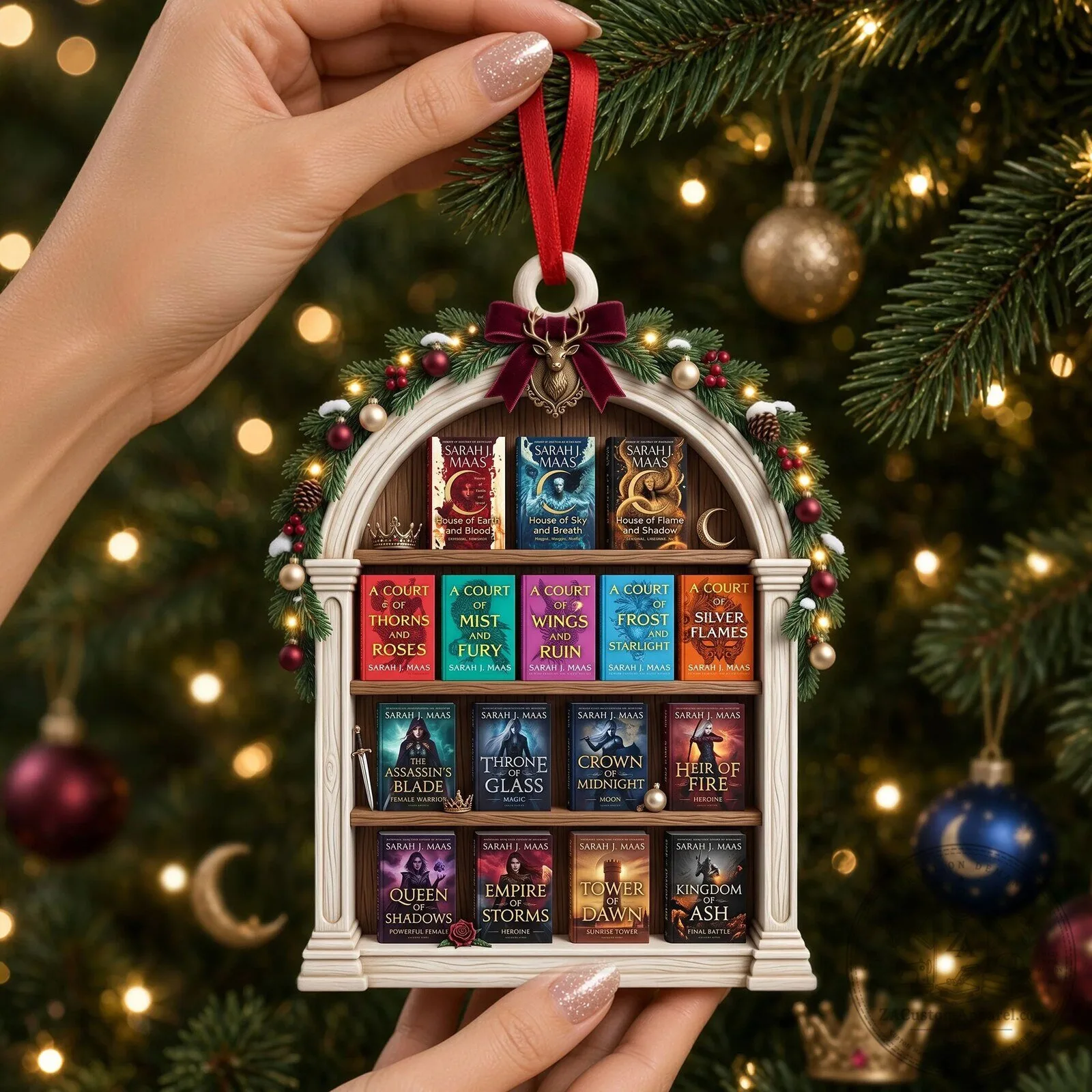 Sarah J Maas Book Series Christmas Tree Ornament Personalized Gift 4 Sarah J Maas Book Series Christmas Tree Ornament Personalized Gift