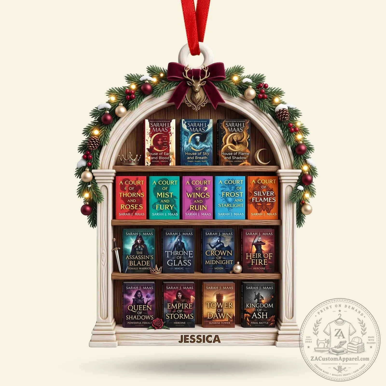 Sarah J Maas Book Series Christmas Tree Ornament Personalized Gift 5 Sarah J Maas Book Series Christmas Tree Ornament Personalized Gift