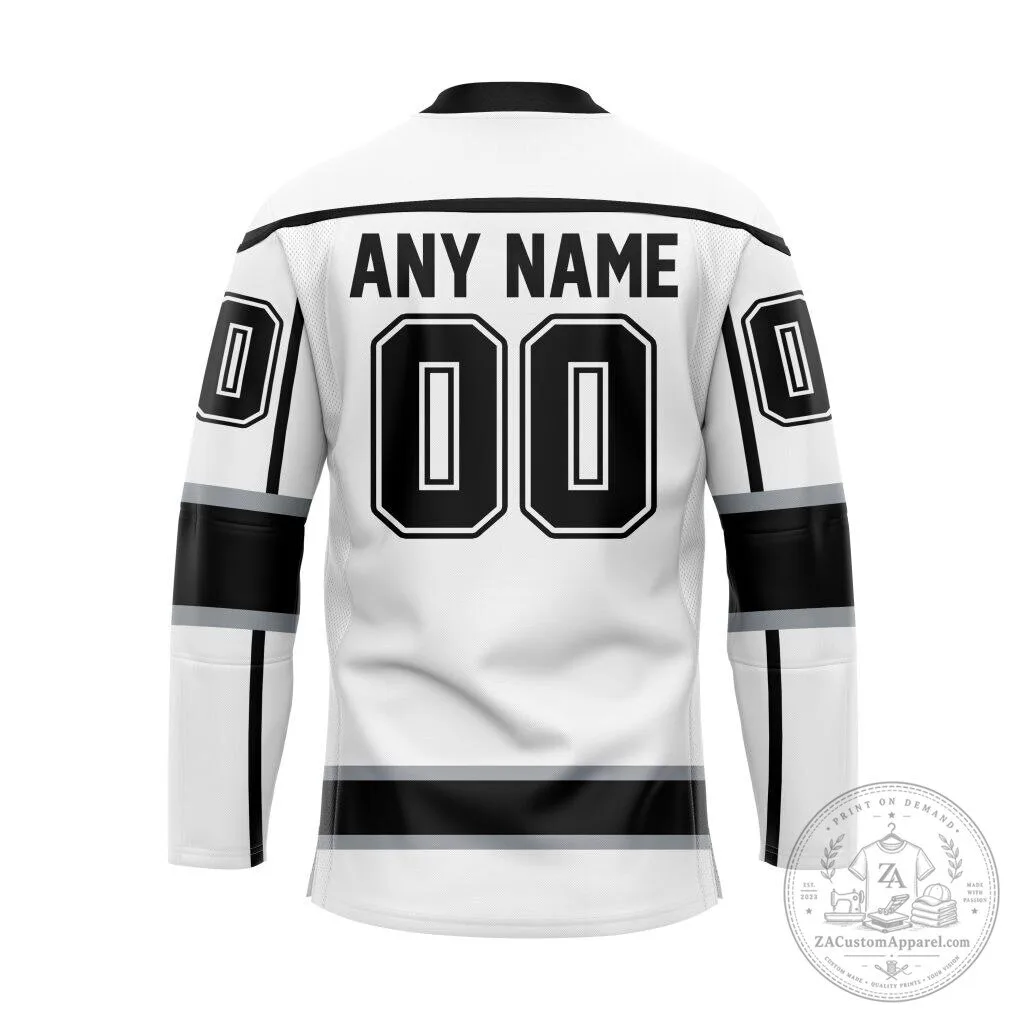 Ontario Reign Personalized White and Black Ice Hockey Jersey 3 Ontario Reign Personalized White and Black Ice Hockey Jersey