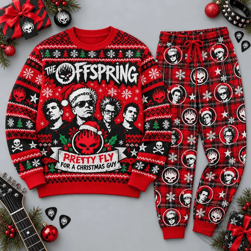 The Offspring Pretty Fly For A Christmas Guy Ugly Christmas Pajamas Set The Offspring Pretty Fly For A Christmas Guy Ugly Christmas Pajamas Set