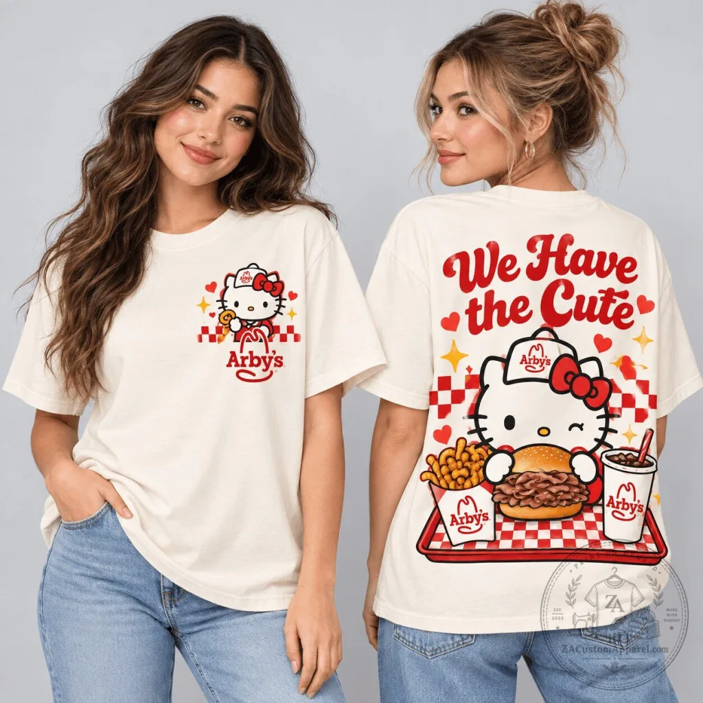Hello Kitty Arby's We Have The Cute Fast Food Graphic T-Shirt Hello Kitty Arby's We Have The Cute Fast Food Graphic T-Shirt