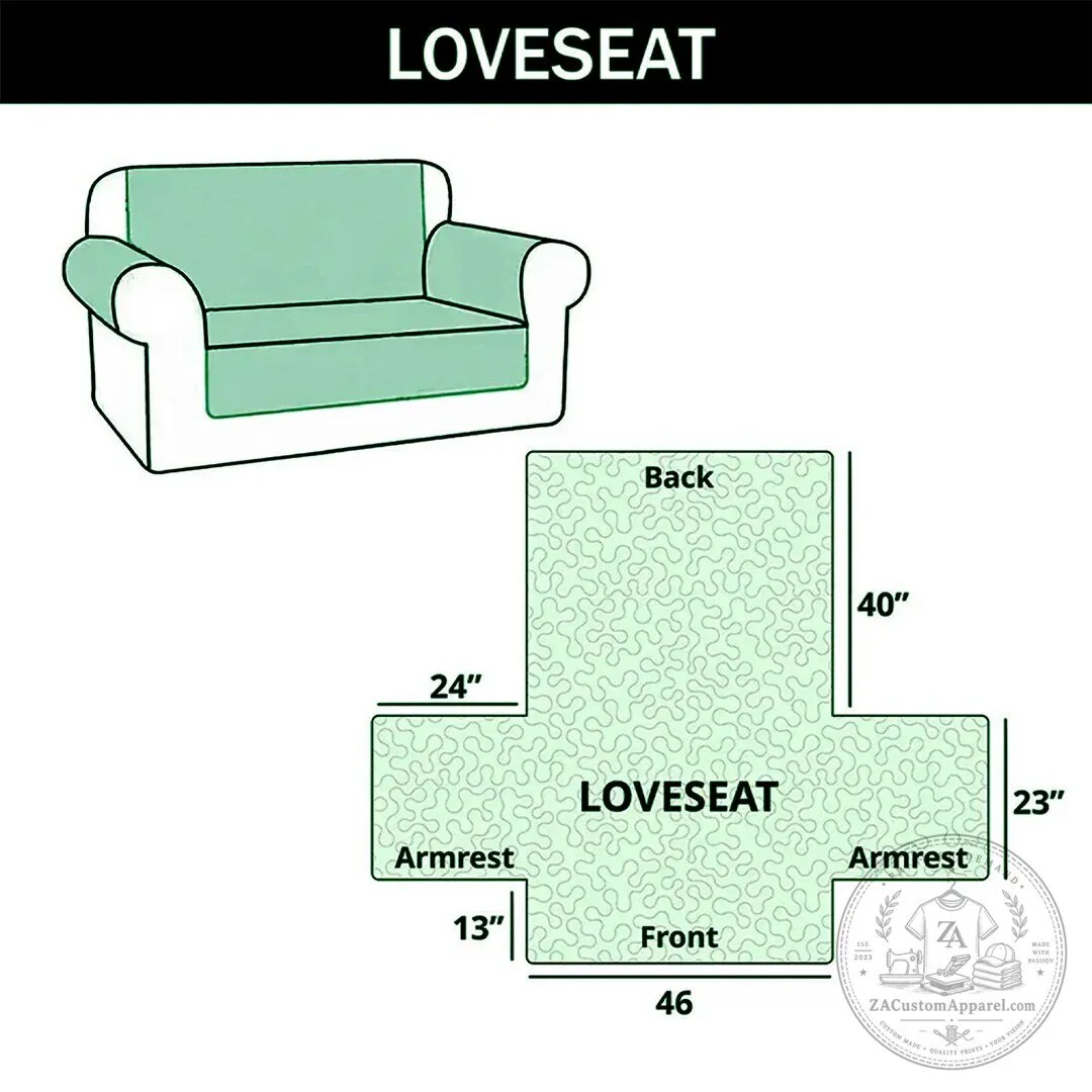 Black Cat Reading Books Quilted Sofa Cover for Living Room Couch Protector 12 Black Cat Reading Books Quilted Sofa Cover for Living Room Couch Protector