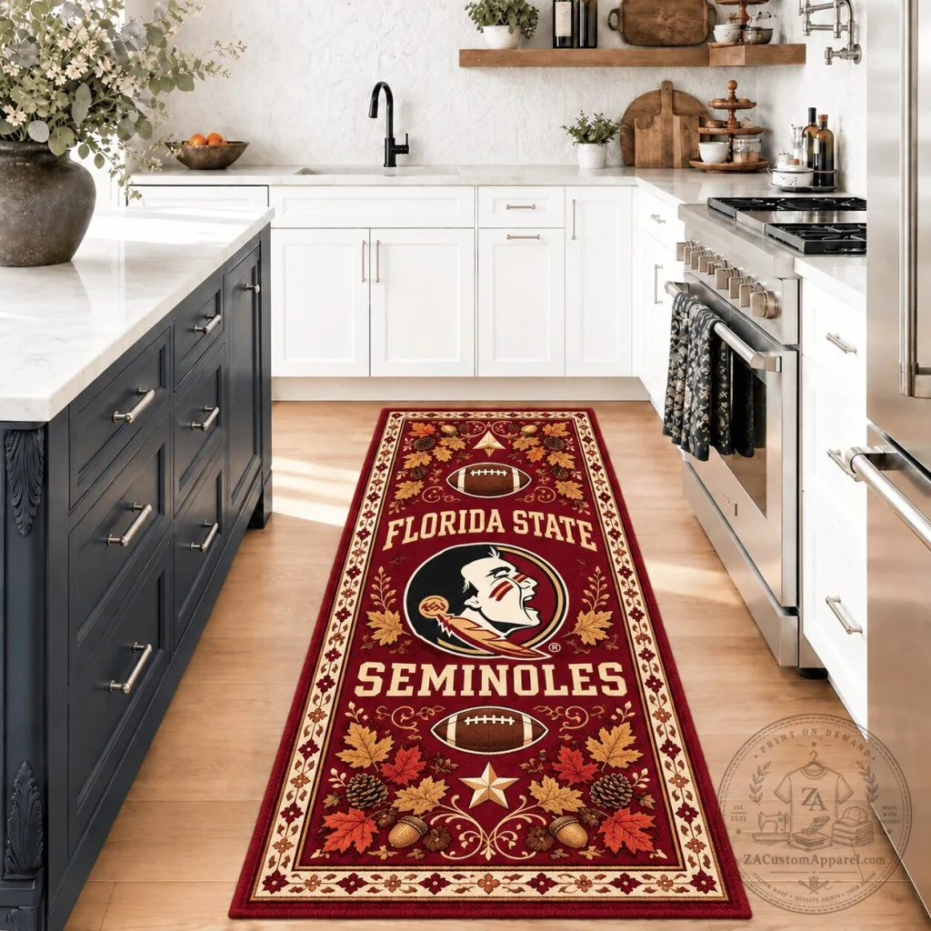 Florida State Seminoles Football Team Kitchen Runner Rug Florida State Seminoles Football Team Kitchen Runner Rug