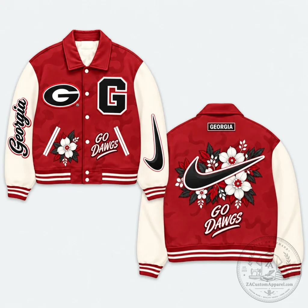 Georgia Bulldogs NCAA College Football Team Varsity Jacket Georgia Bulldogs NCAA College Football Team Varsity Jacket