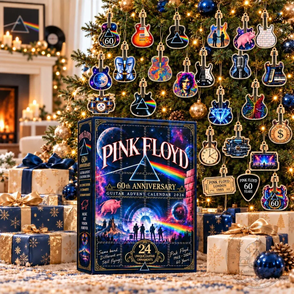 Pink Floyd 60th Anniversary Guitar Advent Calendar 2026 Christmas Ornaments 16 Pink Floyd 60th Anniversary Guitar Advent Calendar 2026 Christmas Ornaments