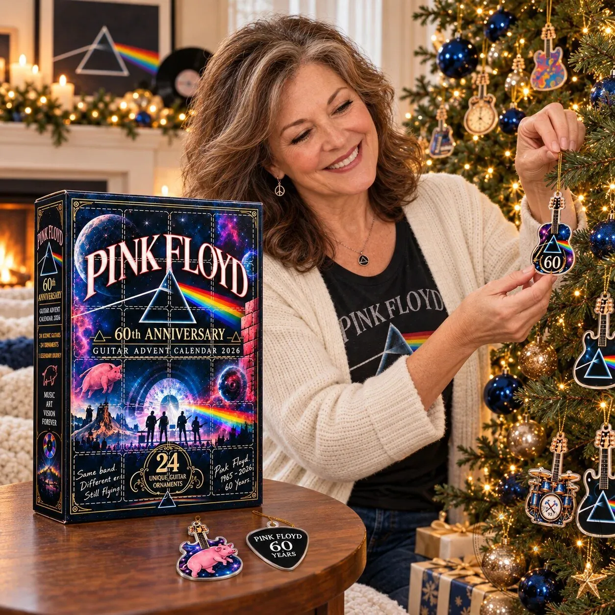 Pink Floyd 60th Anniversary Guitar Advent Calendar 2026 Christmas Ornaments 7 Pink Floyd 60th Anniversary Guitar Advent Calendar 2026 Christmas Ornaments