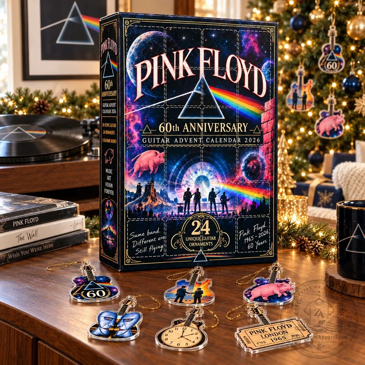Pink Floyd 60th Anniversary Guitar Advent Calendar 2026 Christmas Ornaments 9 Pink Floyd 60th Anniversary Guitar Advent Calendar 2026 Christmas Ornaments