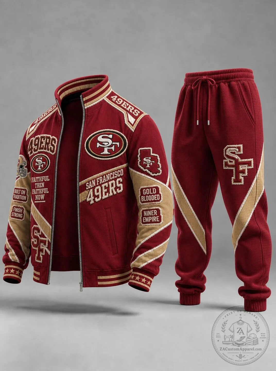 San Francisco 49ers Gold Blooded Niner Empire Varsity Jacket