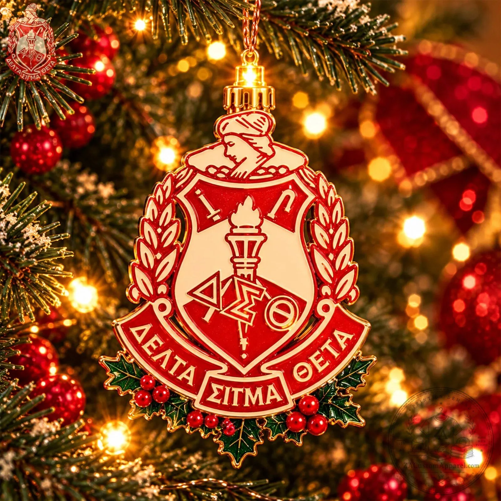String Lights for Christmas Holiday Ornaments - Delta Sigma Theta Sorority 7 String Lights for Christmas Holiday Ornaments - Delta Sigma Theta Sorority