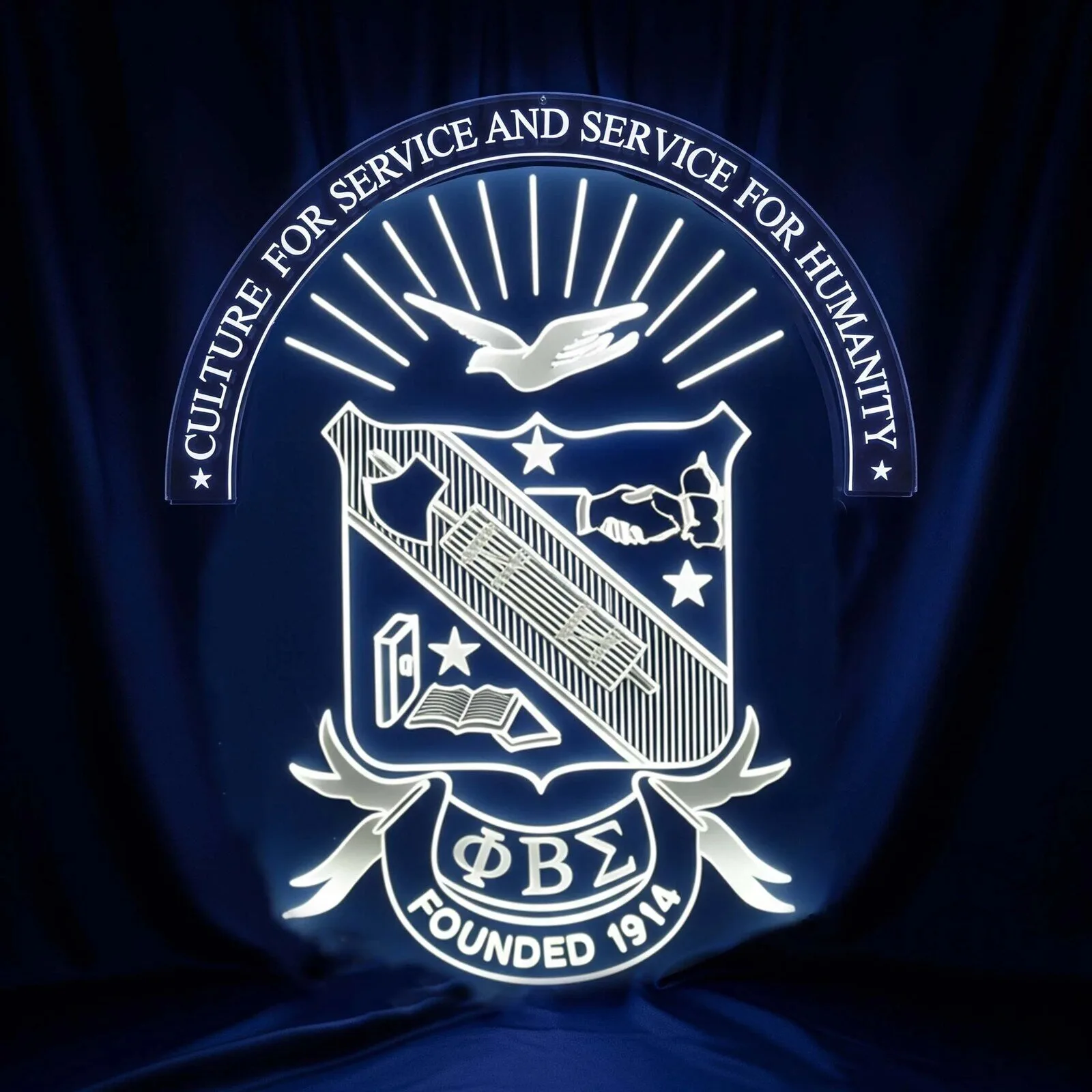 LED Wall Sign Featuring Phi Beta Sigma Fraternity 1 LED Wall Sign Featuring Phi Beta Sigma Fraternity