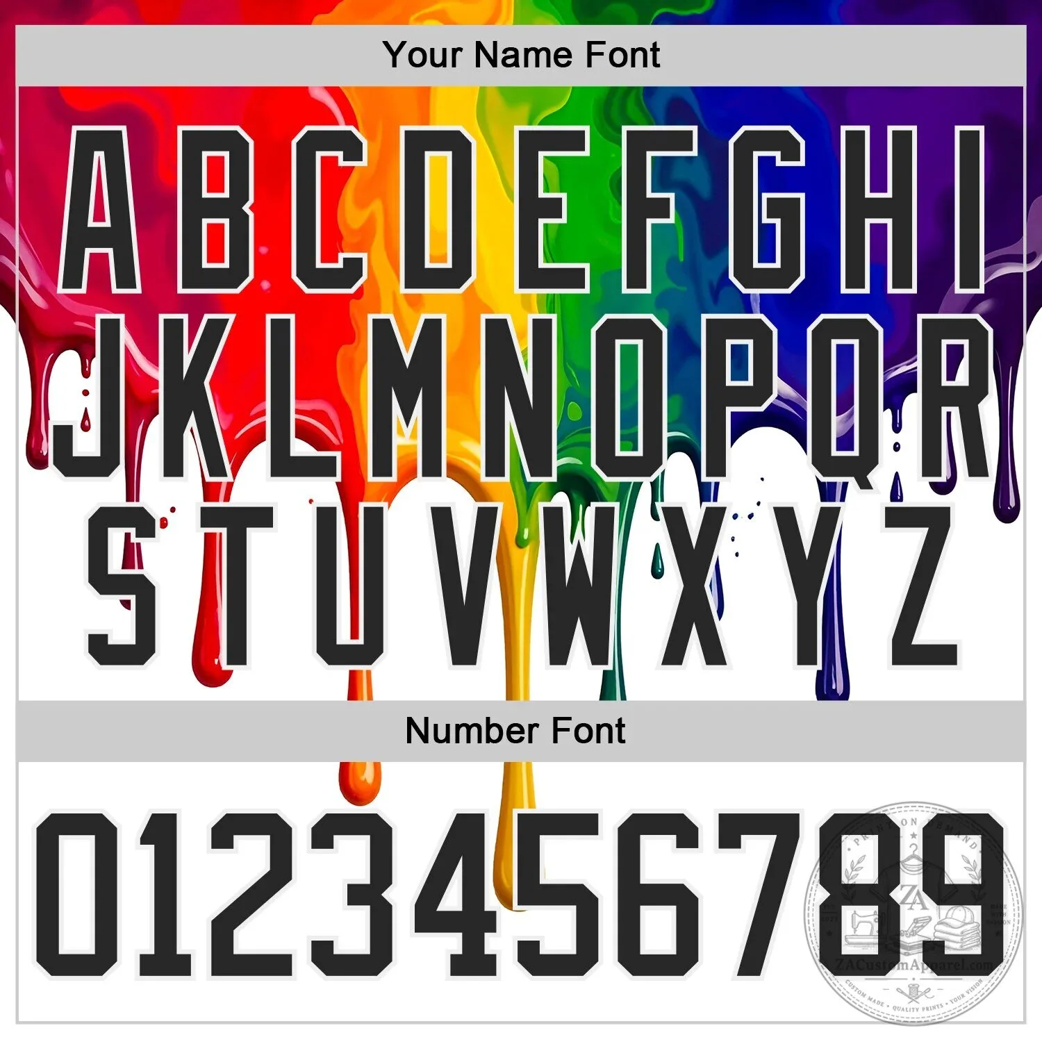 Rainbow Melting Paint Drip Custom Name and Number Hockey Jersey 13 Rainbow Melting Paint Drip Custom Name and Number Hockey Jersey