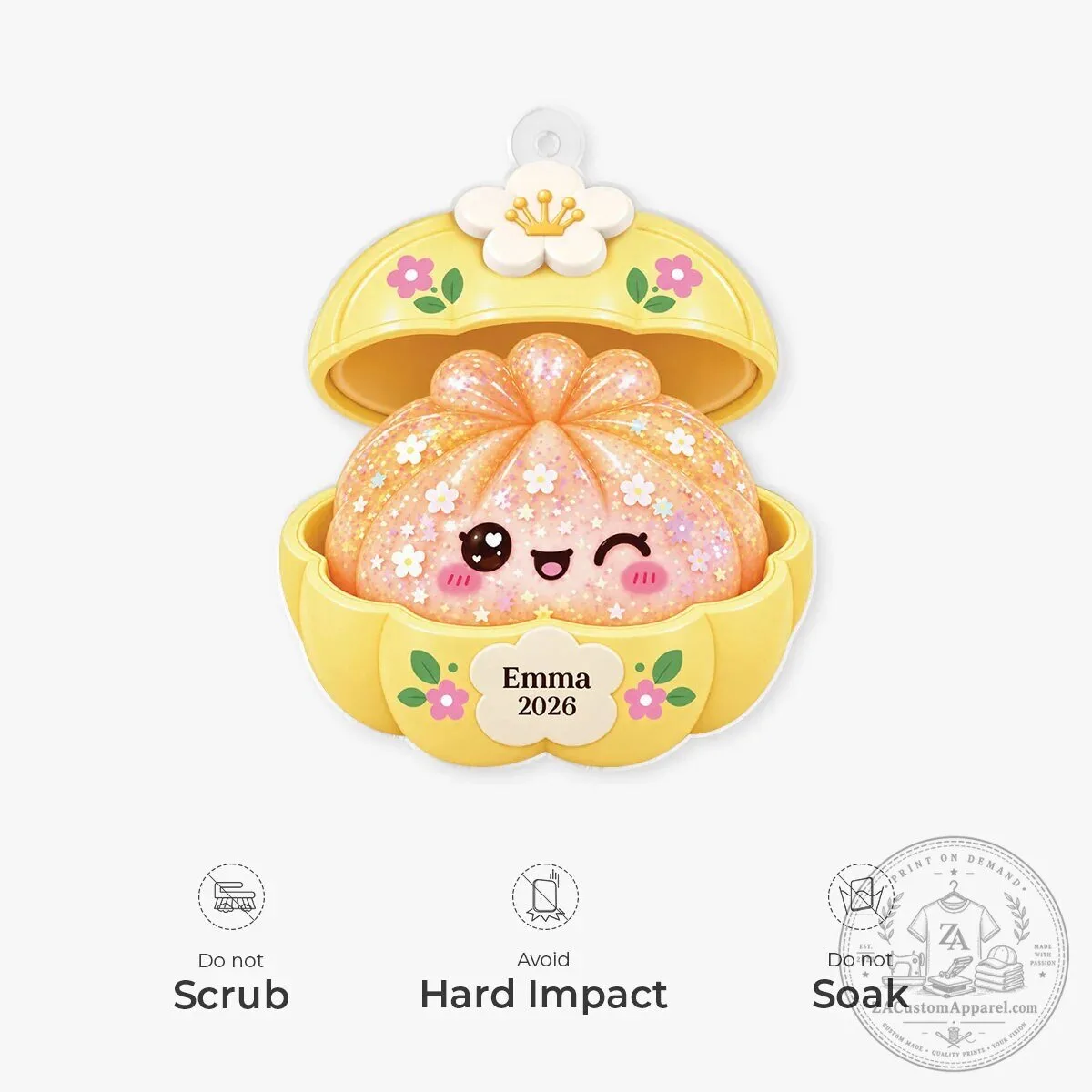 Personalized Cute Floral Dumpling Squishy Acrylic Christmas Ornament 10 Personalized Cute Floral Dumpling Squishy Acrylic Christmas Ornament