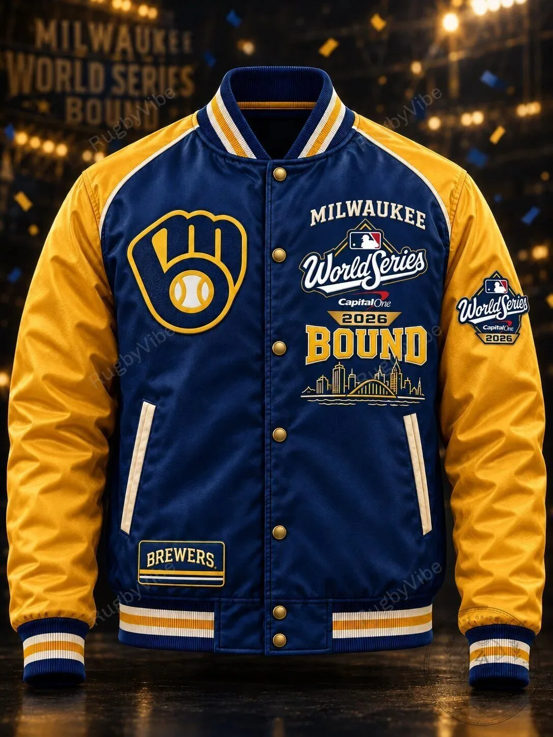Milwaukee Brewers Baseball World Series Bound 2026 Varsity Jacket