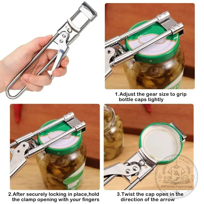 Adjustable Stainless Steel Jar and Bottle Opener for Weak Hands and Seniors 9 Adjustable Stainless Steel Jar and Bottle Opener for Weak Hands and Seniors
