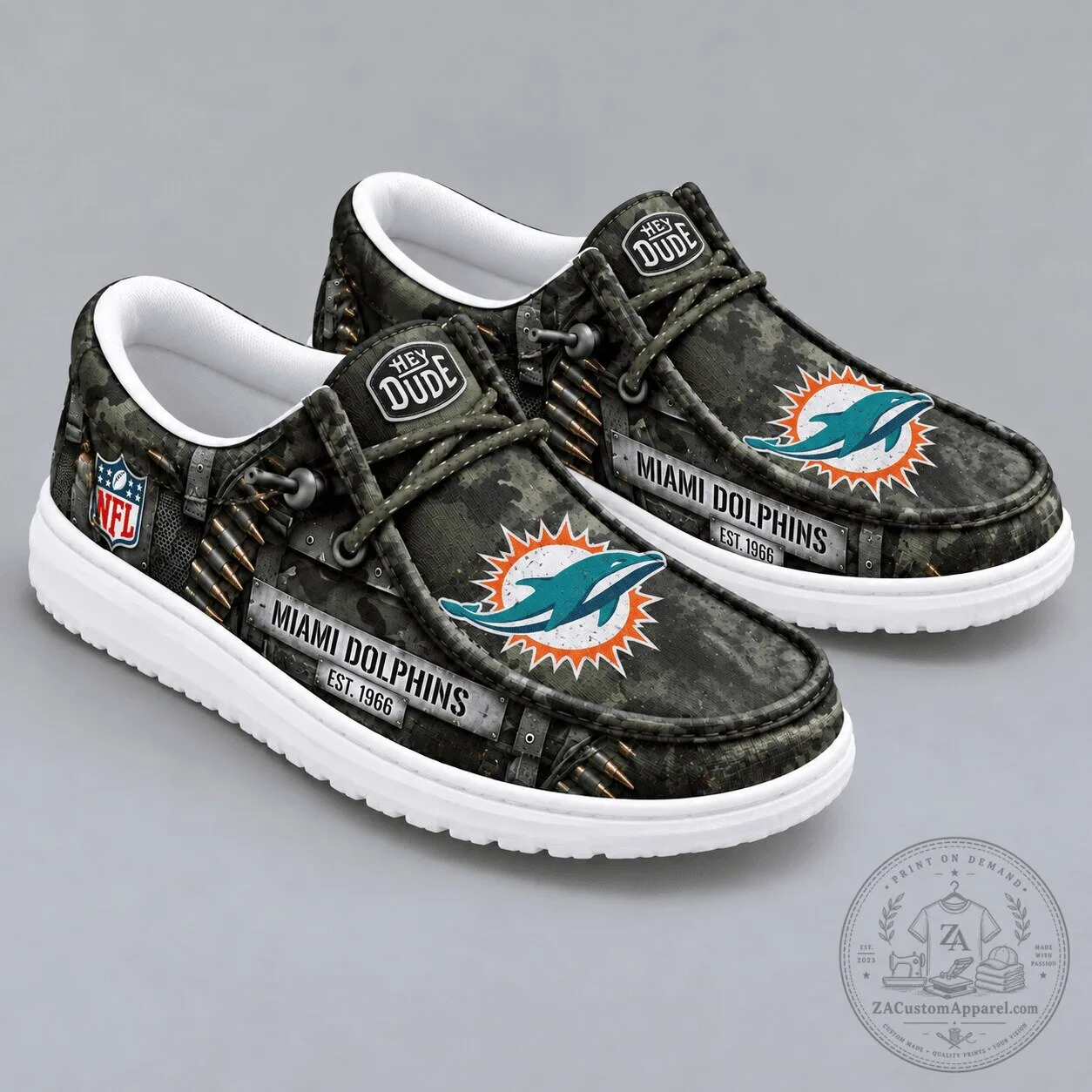 Miami Dolphins NFL Camouflage Loafer Shoes 1 Miami Dolphins NFL Camouflage Loafer Shoes