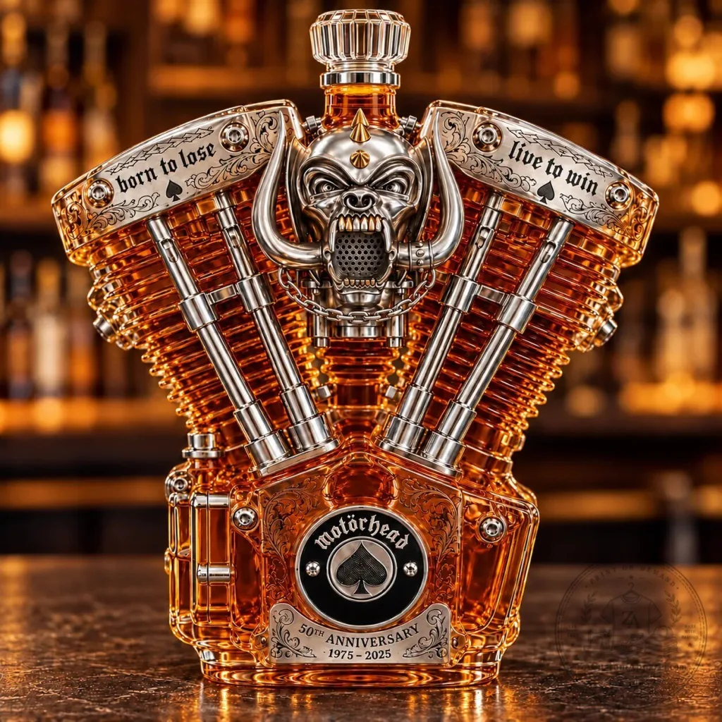 Motörhead Born to Lose Live to Win 50th Anniversary Whiskey Decanter Motörhead Born to Lose Live to Win 50th Anniversary Whiskey Decanter