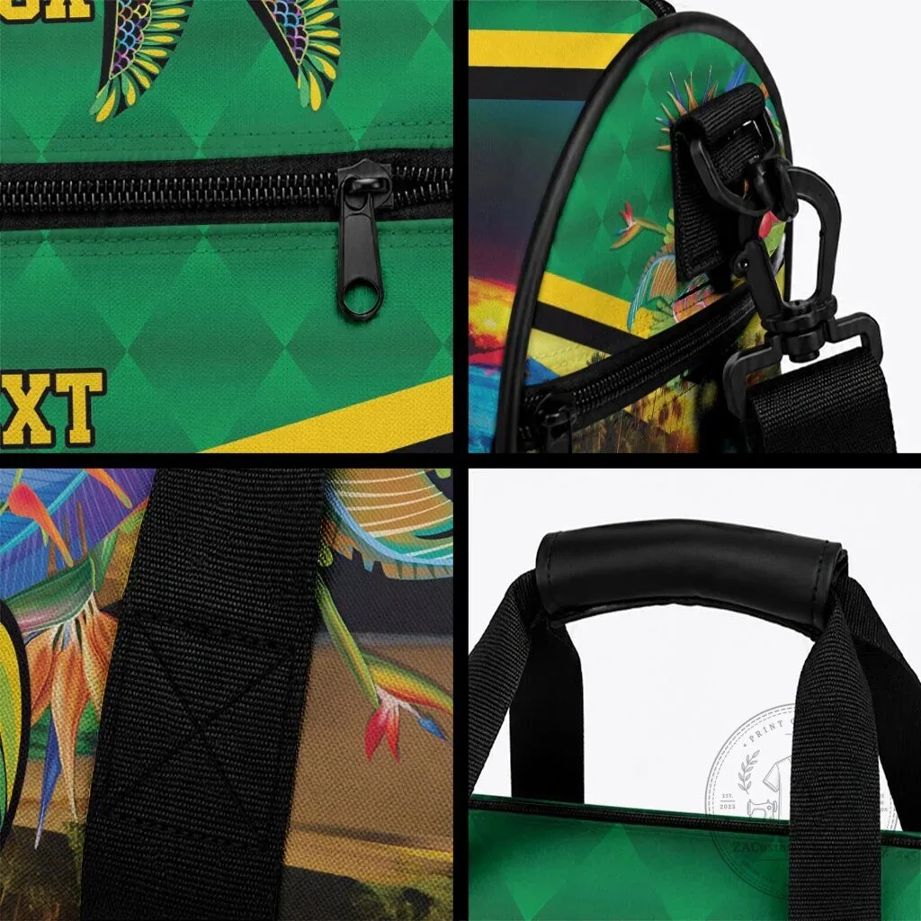 Personalized Jamaica Hummingbird and Crocodile Tropical Duffle Bag 6 Personalized Jamaica Hummingbird and Crocodile Tropical Duffle Bag