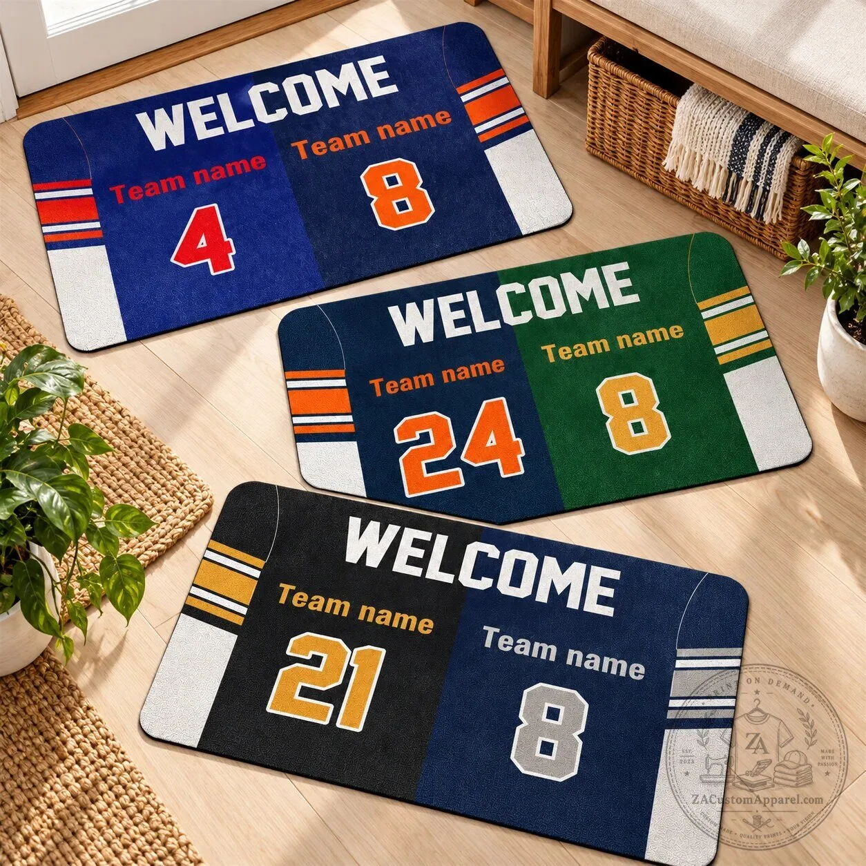 Personalized Football Team Name and Number Welcome Doormat 11 Personalized Football Team Name and Number Welcome Doormat