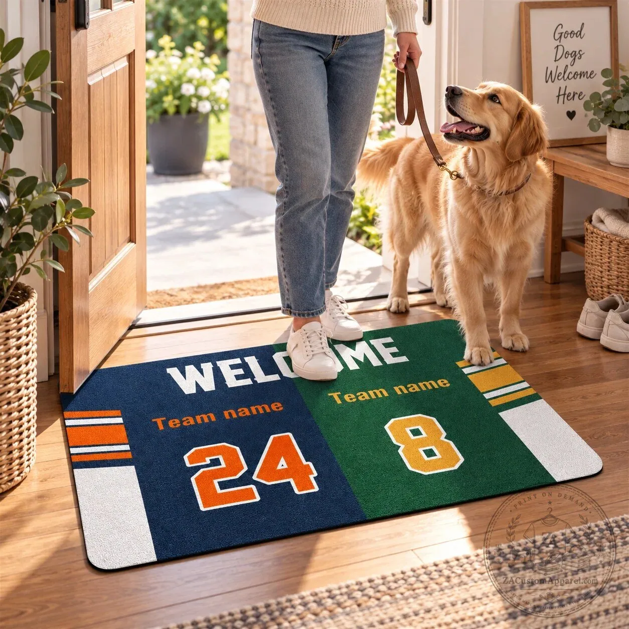Personalized Football Team Name and Number Welcome Doormat 12 Personalized Football Team Name and Number Welcome Doormat