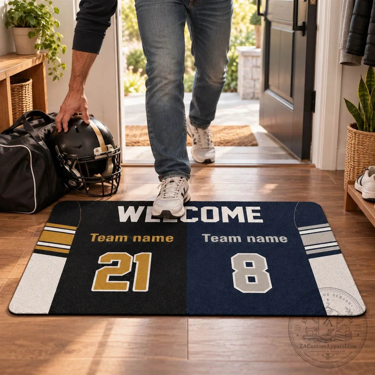 Personalized Football Team Name and Number Welcome Doormat 13 Personalized Football Team Name and Number Welcome Doormat