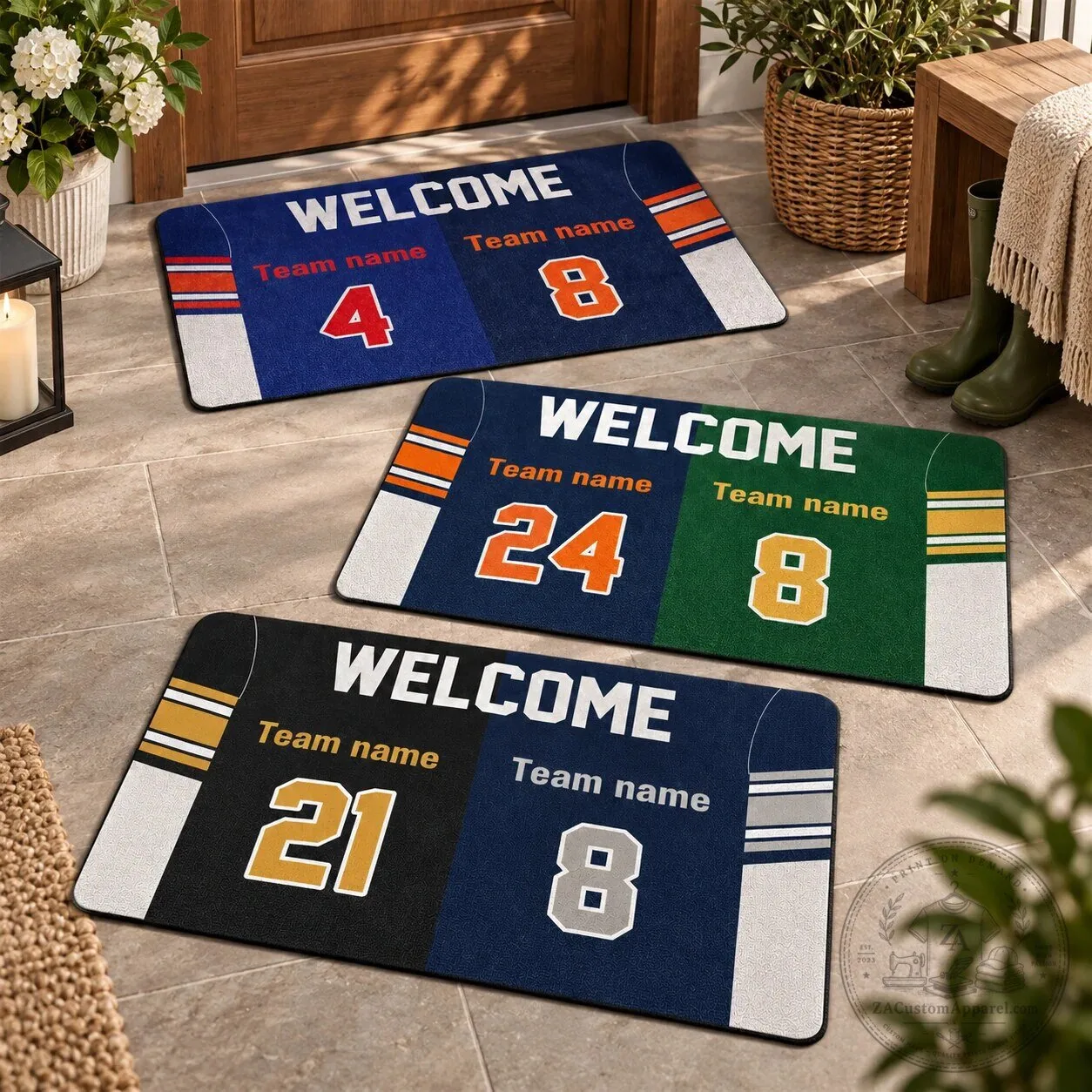 Personalized Football Team Name and Number Welcome Doormat 14 Personalized Football Team Name and Number Welcome Doormat