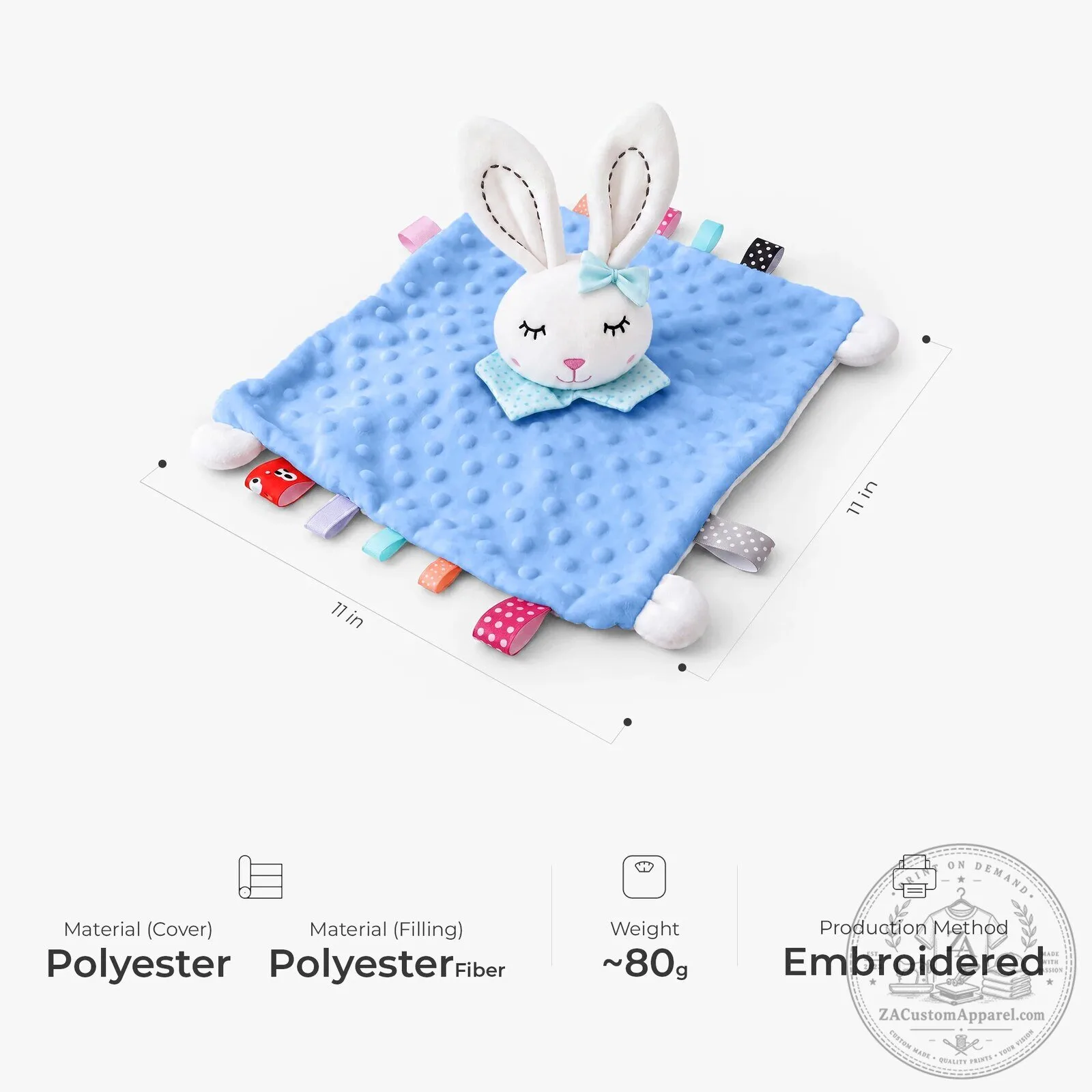 Personalized Pink Bunny Hot Air Balloon Baby Animal Security Blanket 10 Personalized Pink Bunny Hot Air Balloon Baby Animal Security Blanket