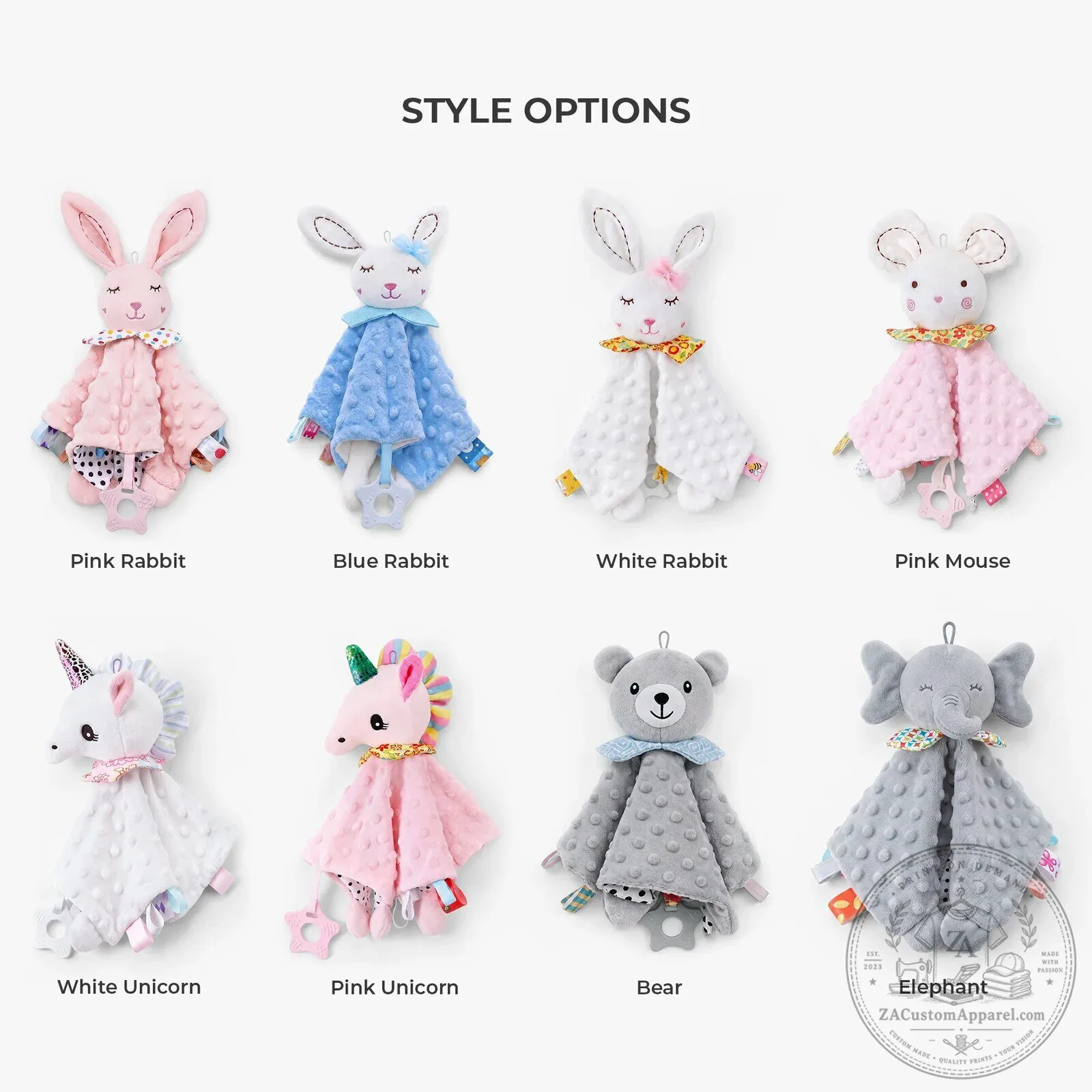 Personalized Pink Bunny Hot Air Balloon Baby Animal Security Blanket 11 Personalized Pink Bunny Hot Air Balloon Baby Animal Security Blanket