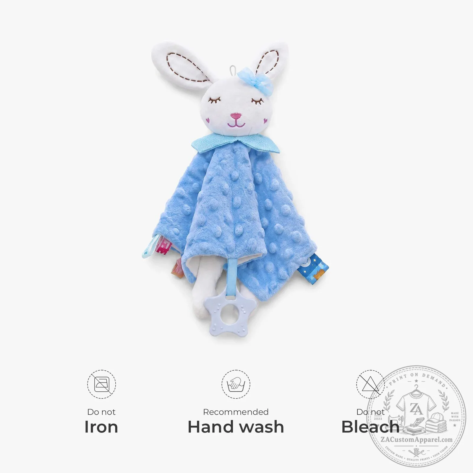 Personalized Pink Bunny Hot Air Balloon Baby Animal Security Blanket 12 Personalized Pink Bunny Hot Air Balloon Baby Animal Security Blanket