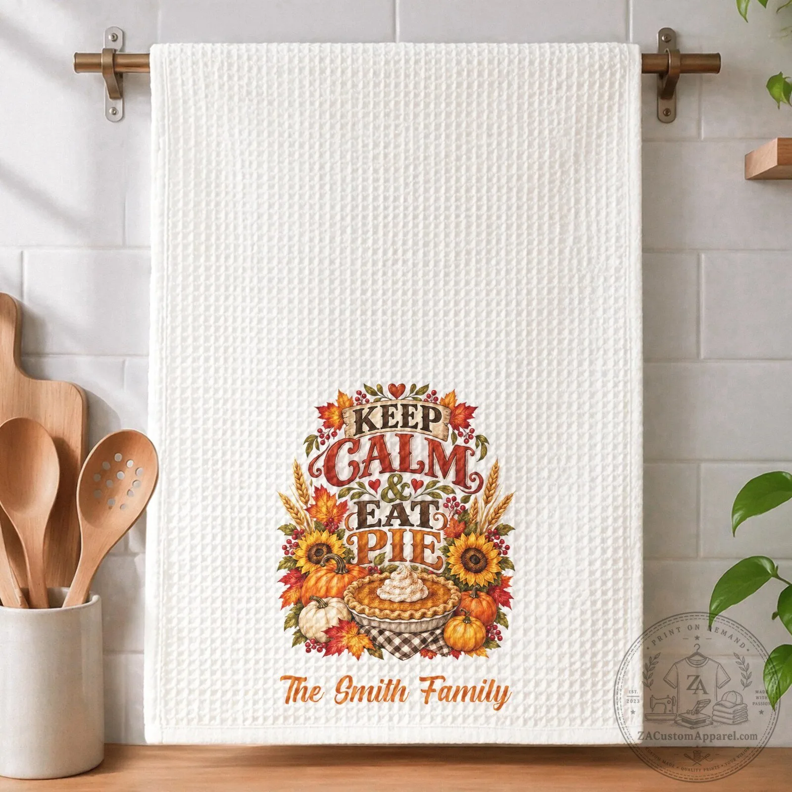 Personalized Thanksgiving Harvest Blessings Kitchen Towel 8 Personalized Thanksgiving Harvest Blessings Kitchen Towel