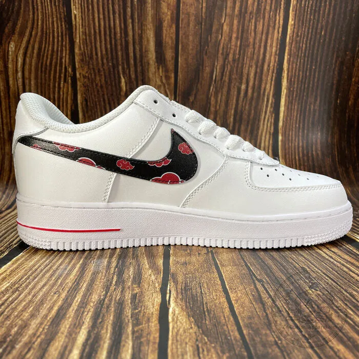 Naruto Akatsuki Red Cloud Custom Anime Inspired White Athletic Shoes 8 Naruto Akatsuki Red Cloud Custom Anime Inspired White Athletic Shoes