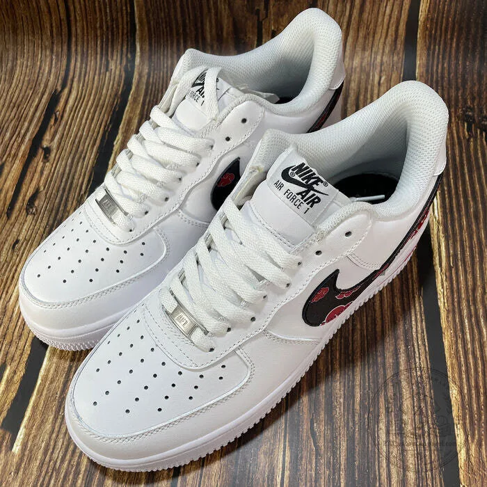 Naruto Akatsuki Red Cloud Custom Anime Inspired White Athletic Shoes 10 Naruto Akatsuki Red Cloud Custom Anime Inspired White Athletic Shoes