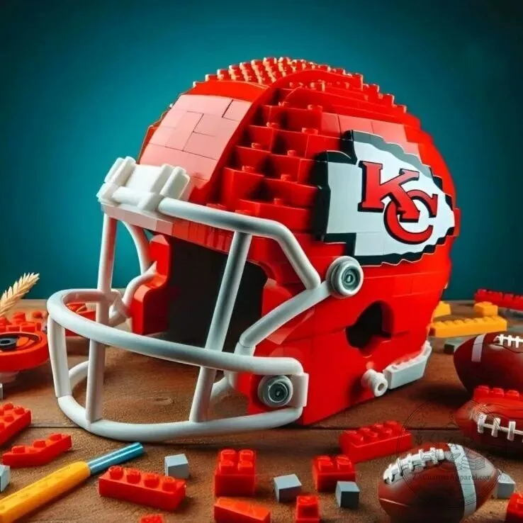 Kansas City Chiefs Football Fan Gift Helmet Building Blocks Model Kit