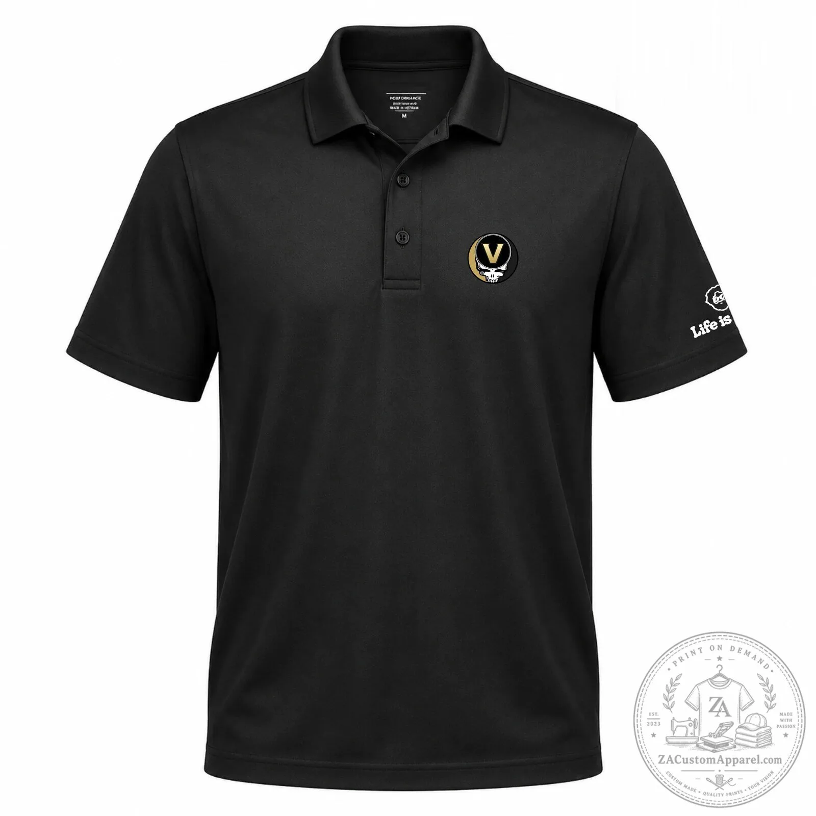 Vanderbilt University Grateful Dead Steal Your Face Performance Polo Shirt 8 Vanderbilt University Grateful Dead Steal Your Face Performance Polo Shirt