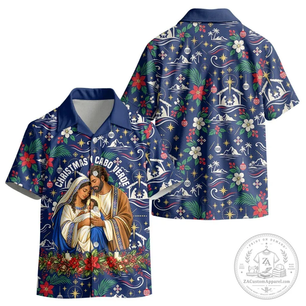 Cape Verde Christmas Nativity Scene Hawaiian Shirt for Kids 6 Cape Verde Christmas Nativity Scene Hawaiian Shirt for Kids