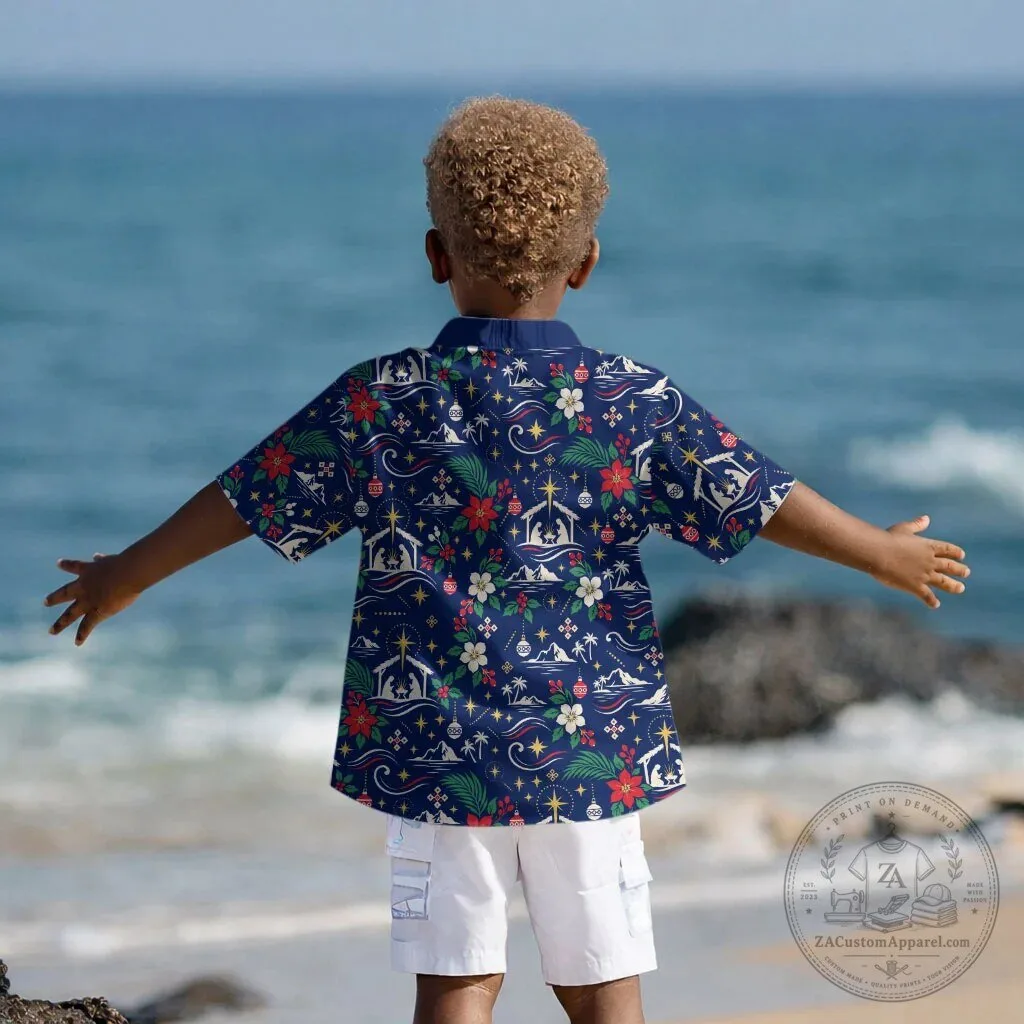 Cape Verde Christmas Nativity Scene Hawaiian Shirt for Kids 7 Cape Verde Christmas Nativity Scene Hawaiian Shirt for Kids