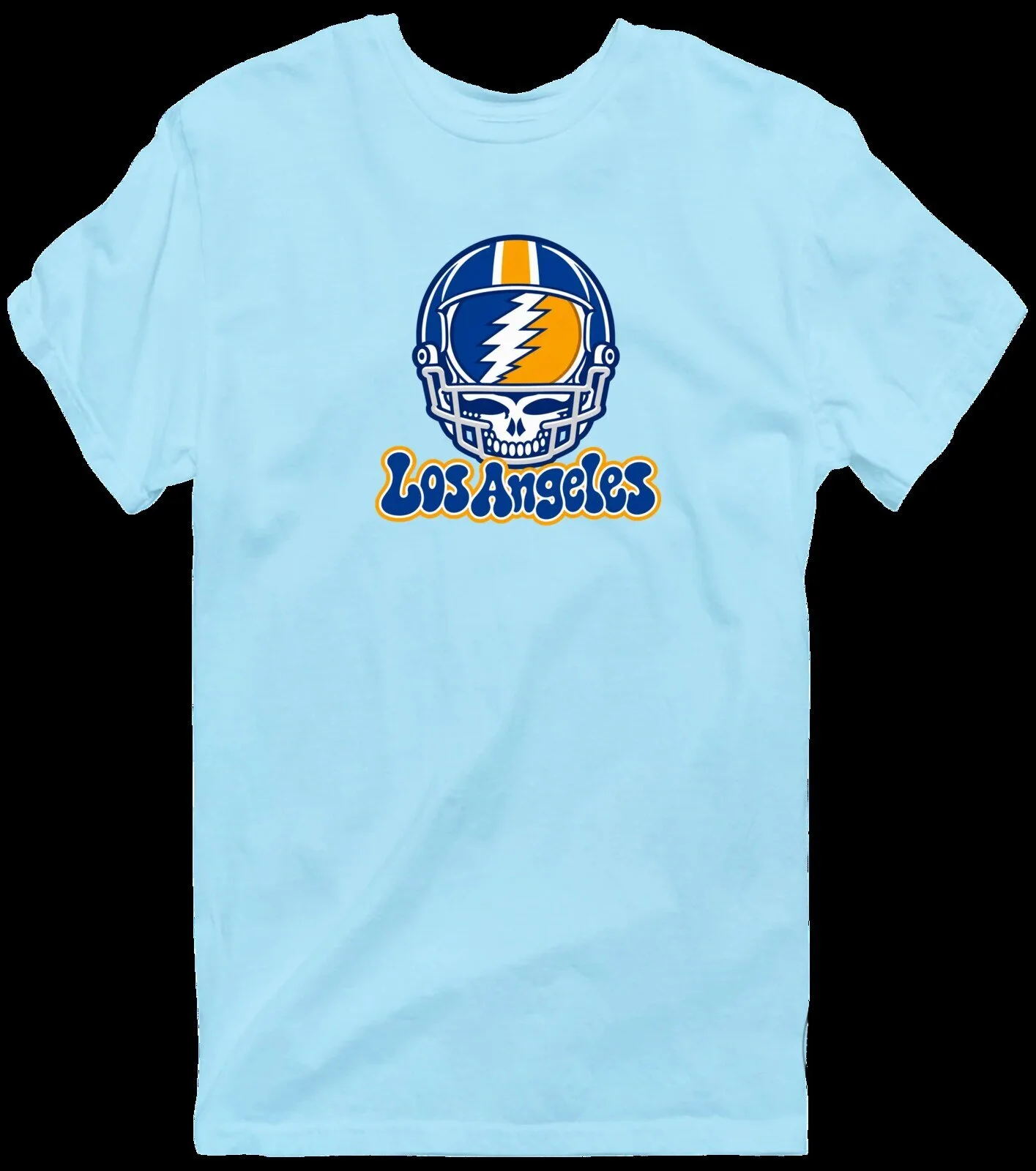 Los Angeles Football Helmet Stealie Grateful Dead Fan T-Shirt 15 Los Angeles Football Helmet Stealie Grateful Dead Fan T-Shirt