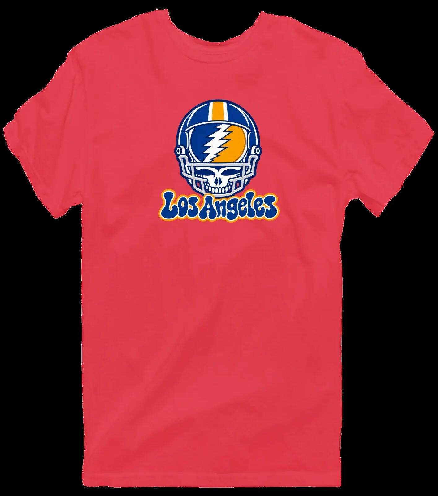 Los Angeles Football Helmet Stealie Grateful Dead Fan T-Shirt 19 Los Angeles Football Helmet Stealie Grateful Dead Fan T-Shirt