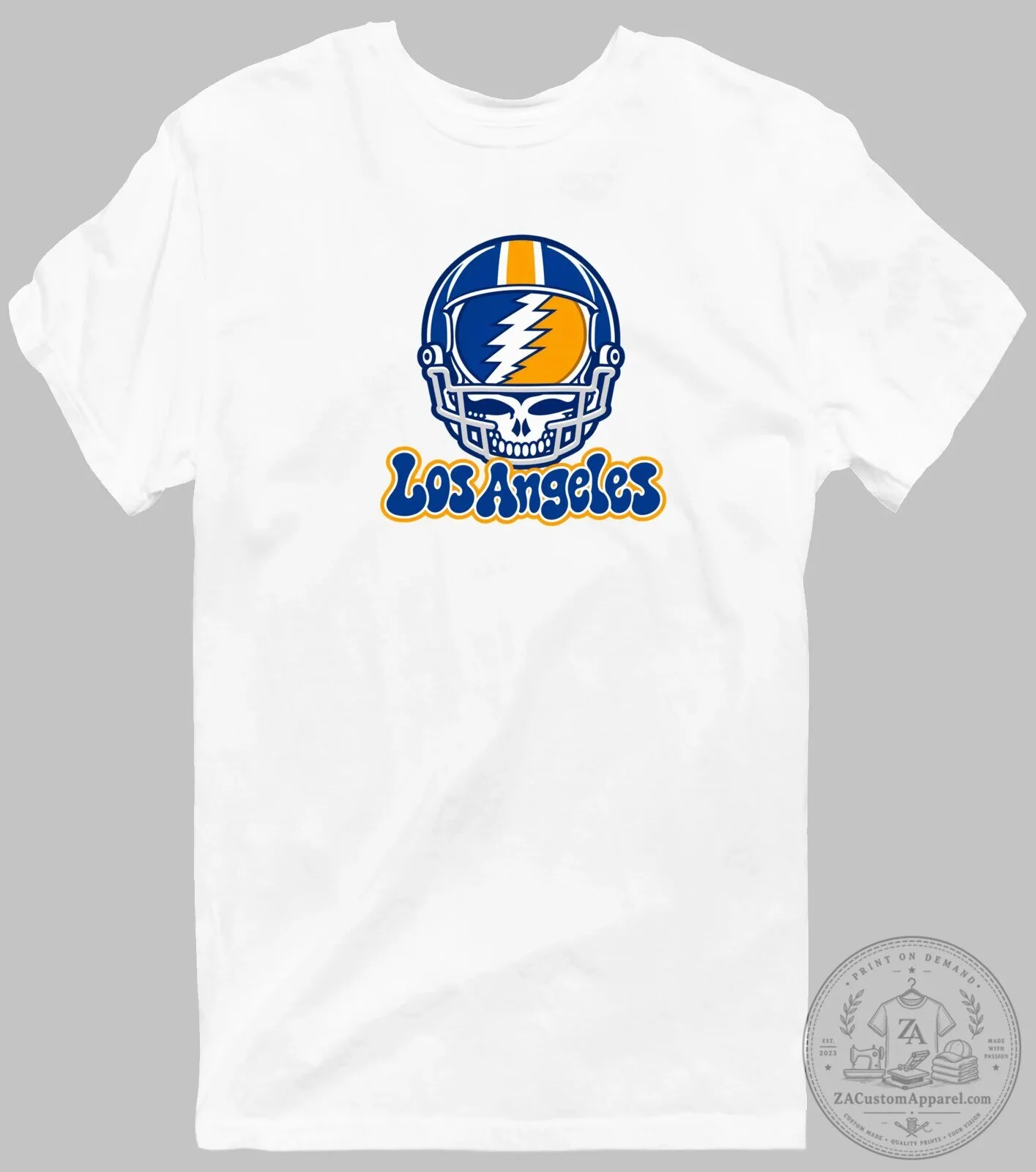 Los Angeles Football Helmet Stealie Grateful Dead Fan T-Shirt 23 Los Angeles Football Helmet Stealie Grateful Dead Fan T-Shirt