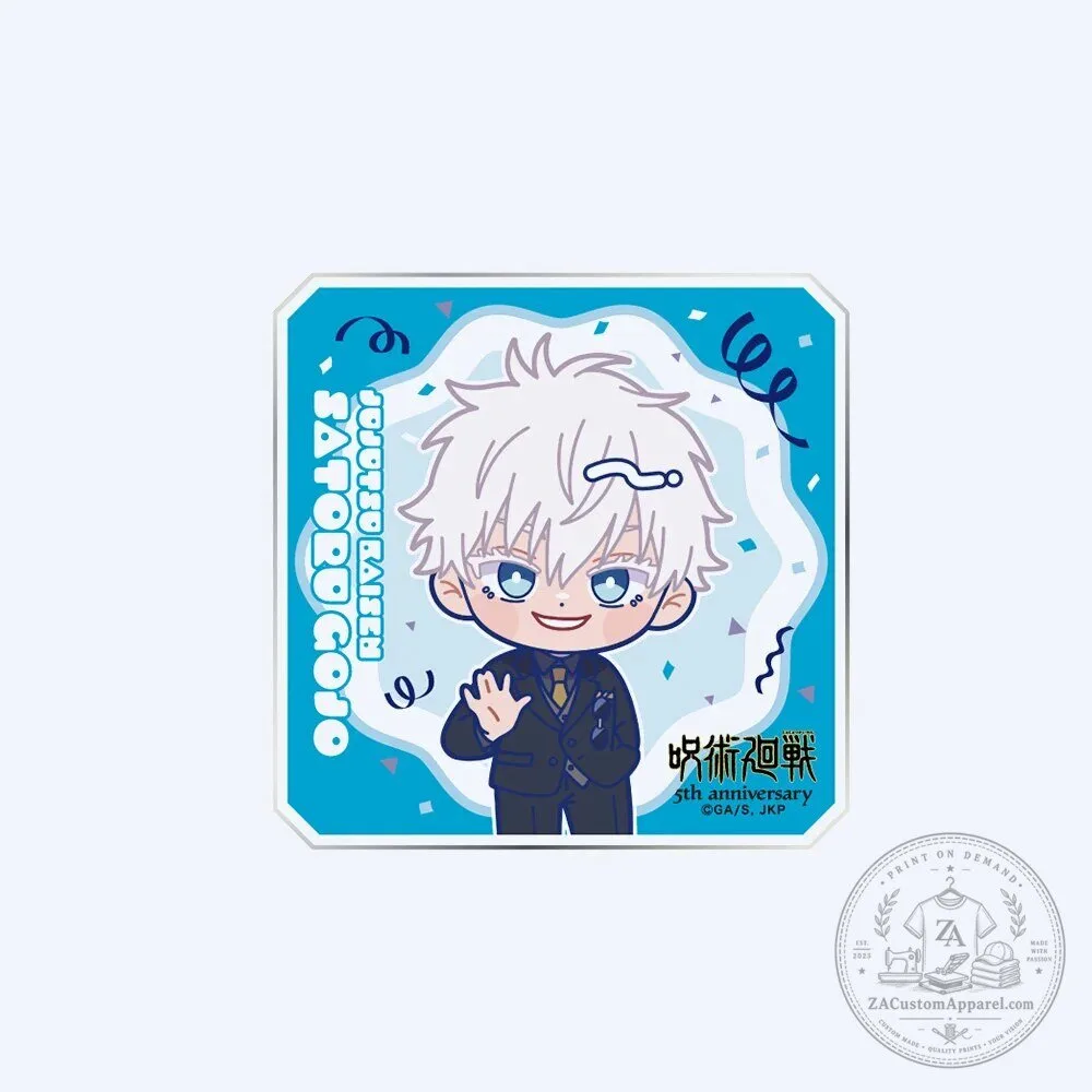 Jujutsu Kaisen Chibi Black Tie Acrylic Coaster Set for 5th Anniversary 6 Jujutsu Kaisen Chibi Black Tie Acrylic Coaster Set for 5th Anniversary