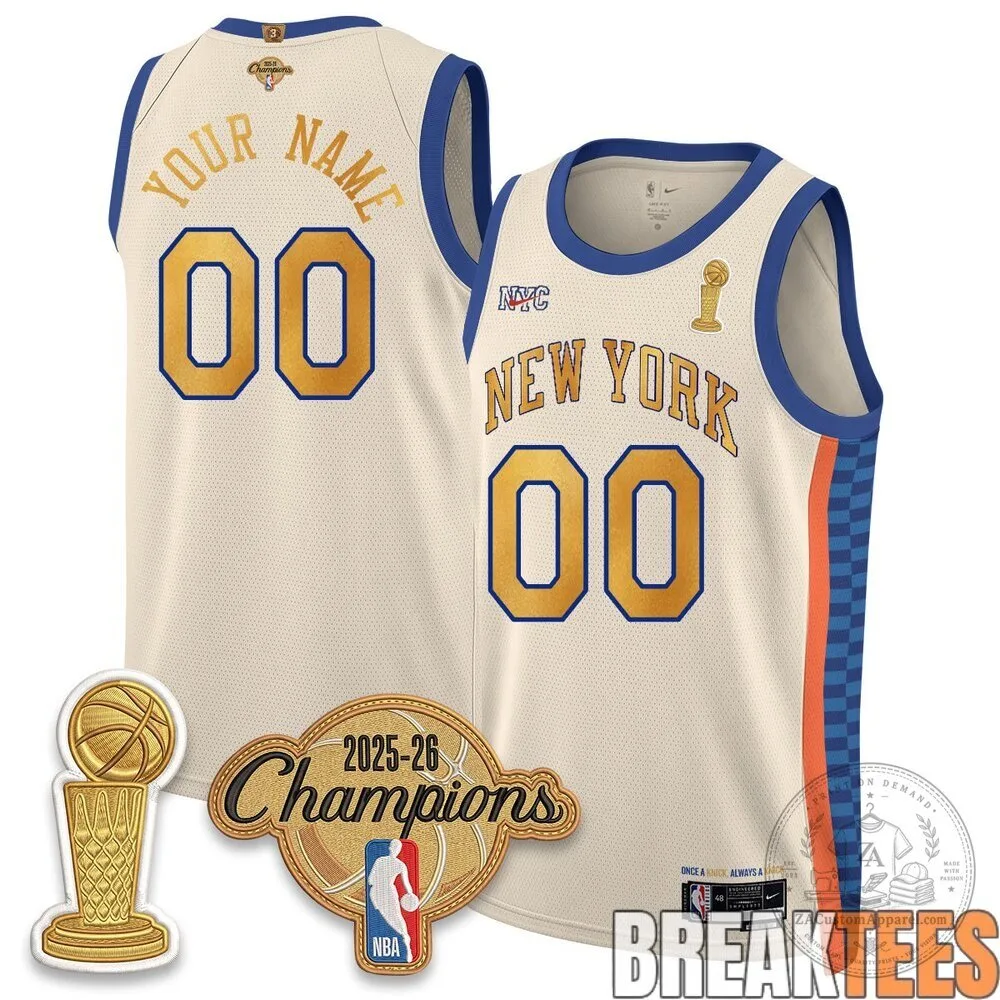Custom Basketball Jersey for New York Knicks 2025-26 Champions 6 Custom Basketball Jersey for New York Knicks 2025-26 Champions