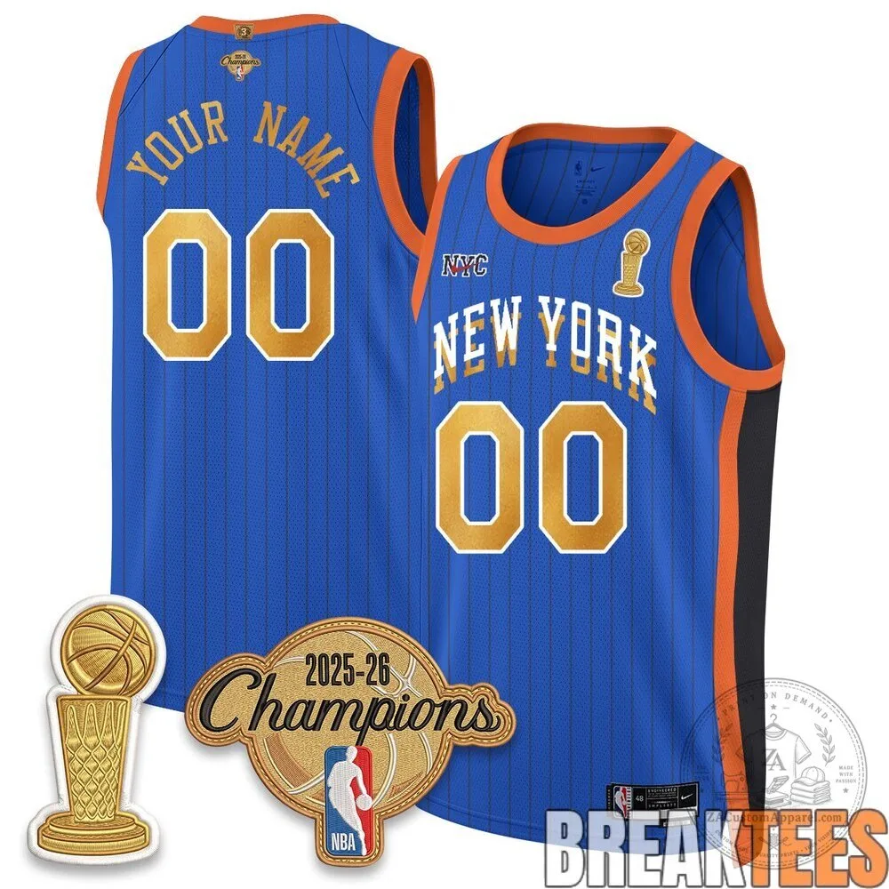 Custom Basketball Jersey for New York Knicks 2025-26 Champions 8 Custom Basketball Jersey for New York Knicks 2025-26 Champions