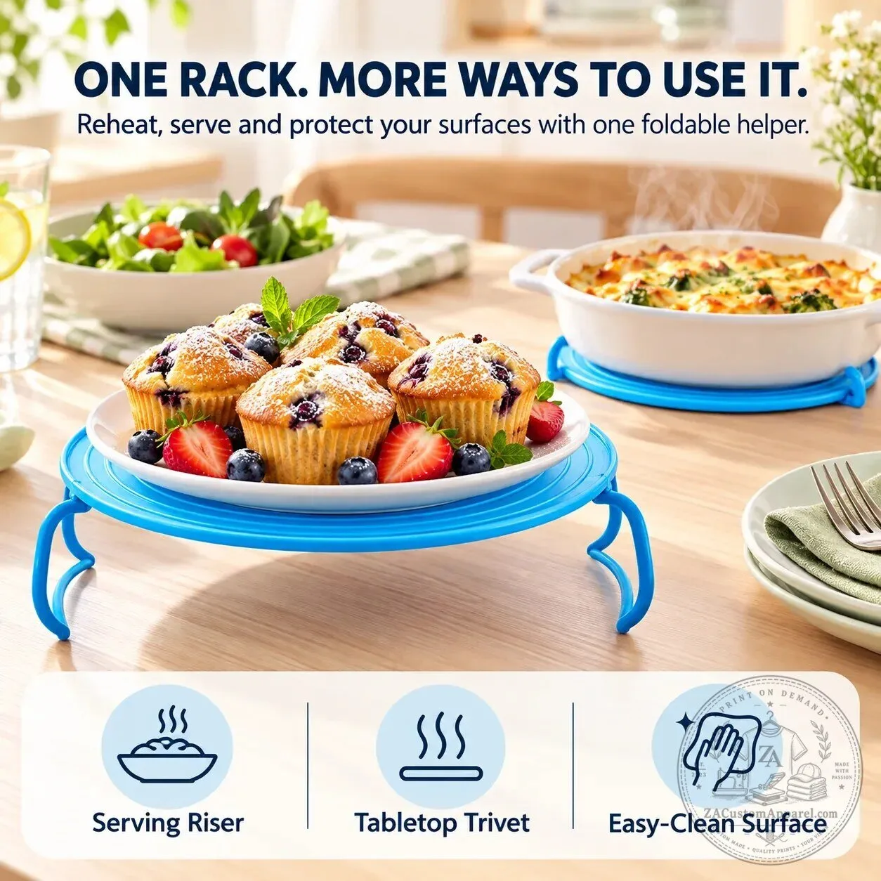 Microwave Plate Stacker and Heat-Resistant Trivet for Double Microwave Space 11 Microwave Plate Stacker and Heat-Resistant Trivet for Double Microwave Space